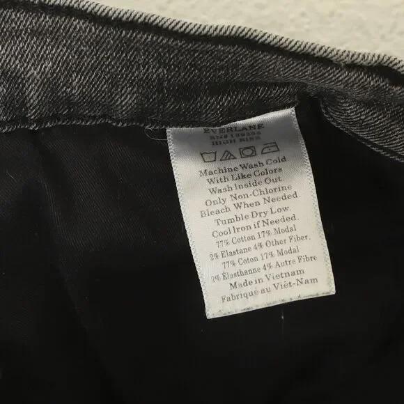 Everlane Women's High Rise Skinny 26 Ankle Stretch Jeans Gray Denim B32 - Picture 6 of 6